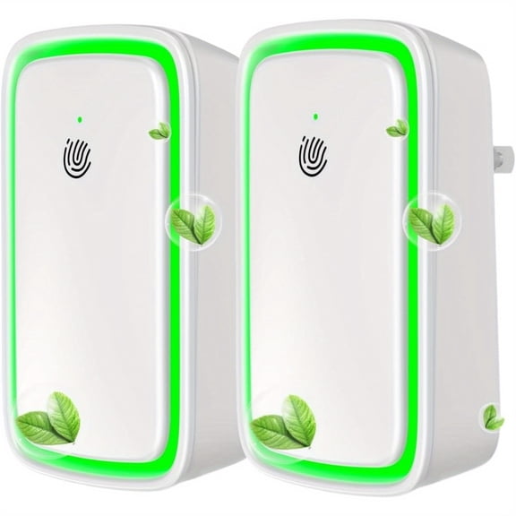 Plug in Air Ionizers Negative Ion Air Purifier Portable Air Ionizers for Home, Bedroom, Office-Night Light Touch Button White