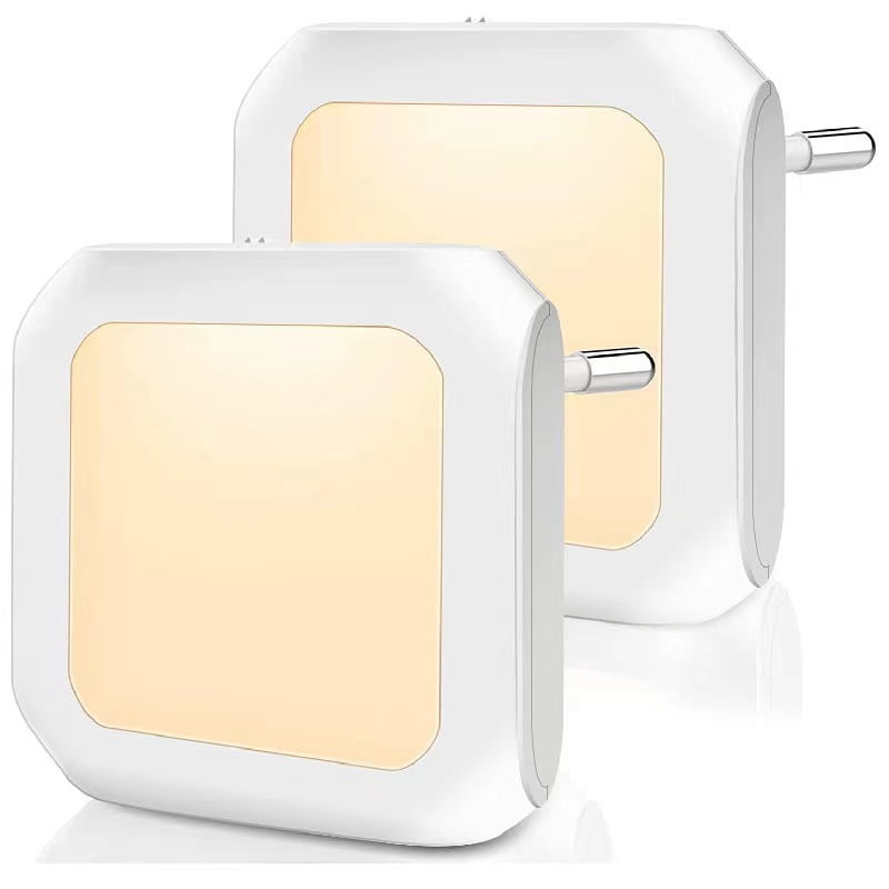 Plug-in Dimmable LED Night Light with Automatic Dusk to Dawn Sensor, Soft Warm White Night Light for Hallways, Bedrooms, Kids Rooms, Kitchens, Stairs, 4-Pack,white