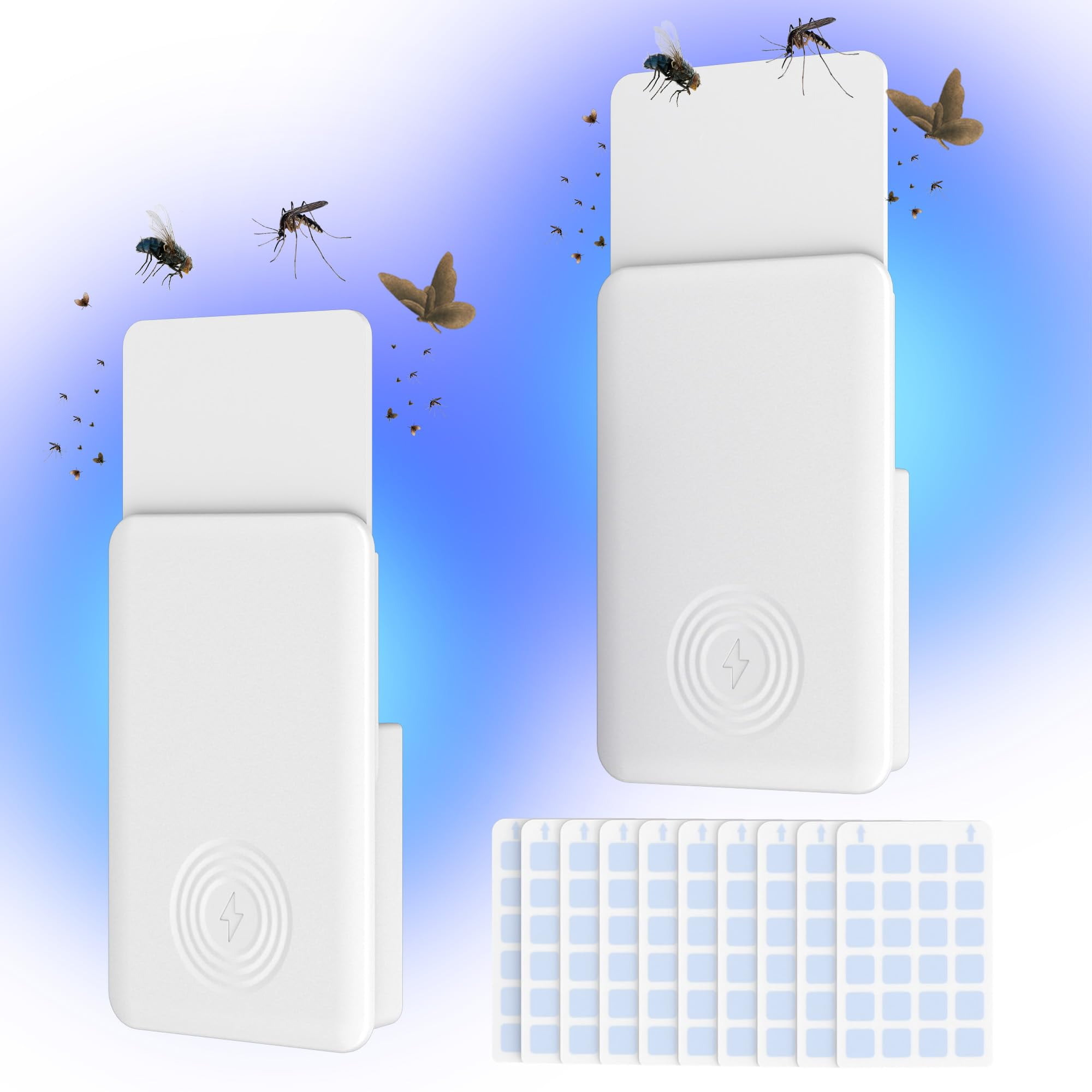 Plugin Electric Bug Zapper Indoor Fly Trap Wall Mounted Sticky Flying