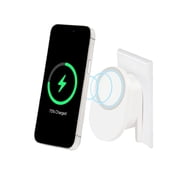 IJS 15W Magnetic Wireless Charger Plug, MagSafe-Compatible Qi Fast Wall Charger for iPhone 17–12 Series, Samsung Galaxy S25/S24/S23, and Google Pixel Magnetic Phones