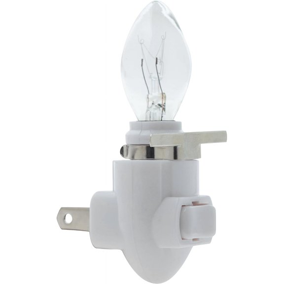 Plug in Night Light Module Includes 4 Bulbs and 4 Metal Clips, Great for Making Your Own Decorative Night Lights, Pack of 4 (White)
