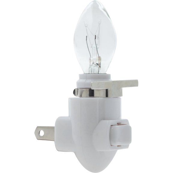 Plug in Night Light Module Includes 4 Bulbs and 4 Metal Clips, Great for Making Your Own Decorative Night Lights, Pack of 4 (White)