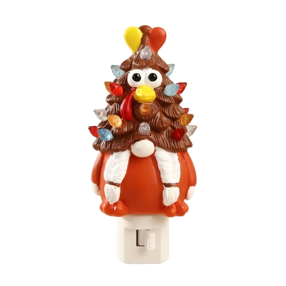 Plug in Night Light Turkey Thanksgiving 1 Piece Rustic Home Accent Decor for Indoor Use