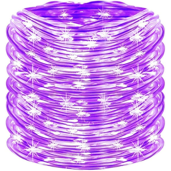 Plug in Rope Lights, 100 LEDs 40ft Waterproof Outdoor String Lights, Warm White Steady Light Copper Wire for Garden, Fence, Party, Wedding Decoration