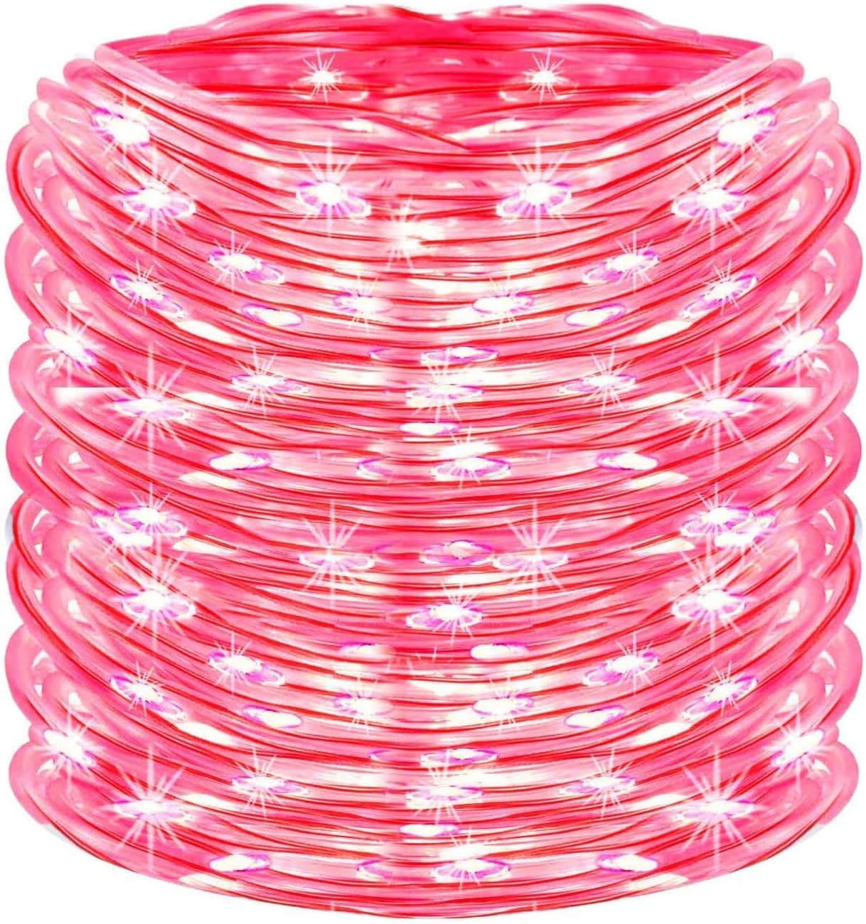 Plug in Rope Lights, 100 LEDs 40ft Waterproof Outdoor String Lights, Warm White Steady Light Copper Wire for Garden, Fence, Party, Wedding Decoration
