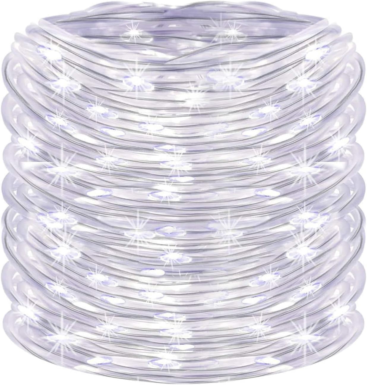 Lighted Rope Flower Plug in Rope Lights,300 LEDs 104ft Waterproof Outdoor String Lights ...