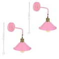 thumbnail image 1 of Plug in Wall Sconces Wall Sconce Lighting Wall Lamp with Switch for Bedside, Pink 2 Pack, 1 of 6