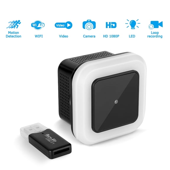 Plug-in WiFi Security Camera, 1080P HD Indoor Surveillance Camera with Night Vision, Motion Detection, and App Control for Home, Baby, Pet Monitoring