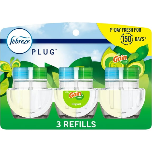 Plug-in air freshener, with deodorizing function, scented oil refill pack