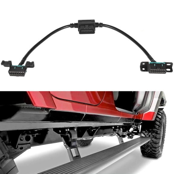 Plug-n-Play Pass-Through Harness For PowerStep Running Boards 76404-01A Black