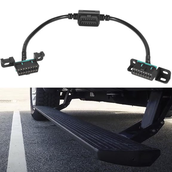Plug-n-Play Pass-Through Harness For PowerStep Running Boards Black 76404-01A