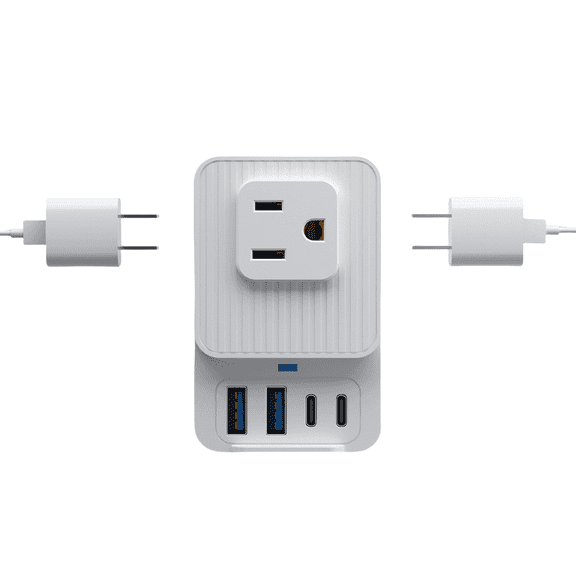 BEISHINK B - type Travel Plug Adapter, 10A 125V, 1 Piece White
