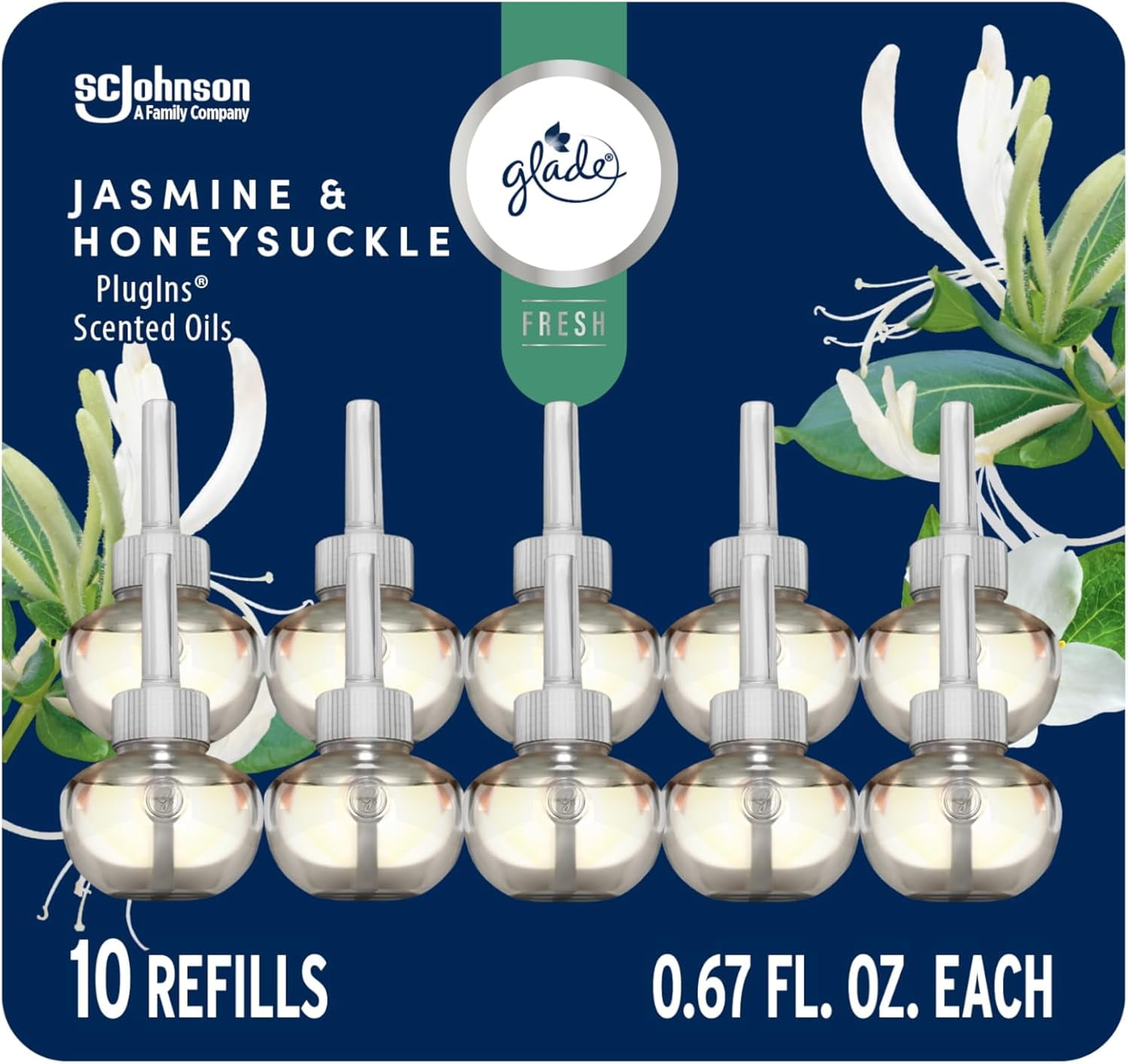 PlugIns Refills Air Freshener, Jasmine & Honeysuckle, Scented and ...