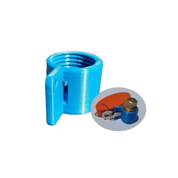 PlugKeyper (Blue) - boat drain plug reminder.