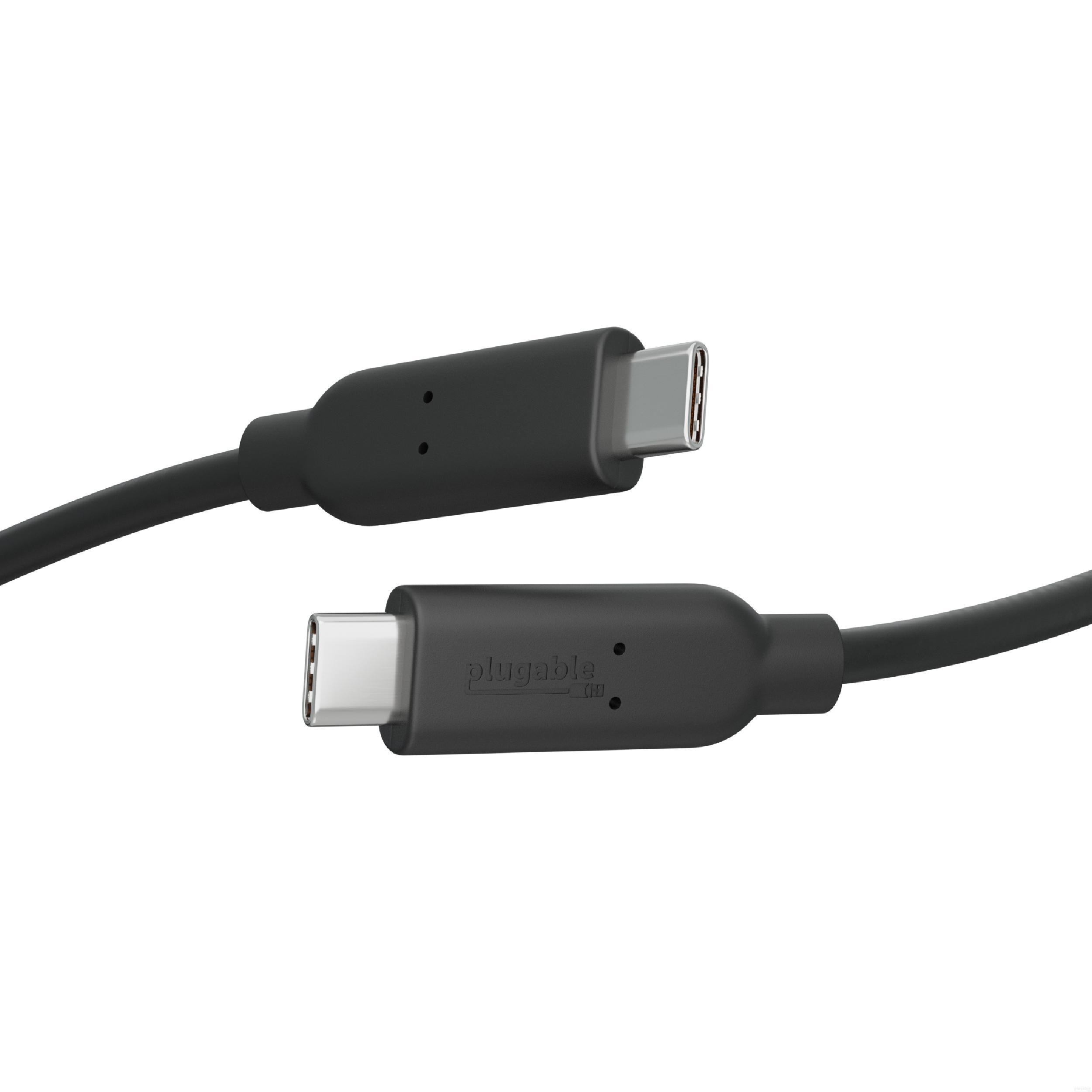Plugable 10Gbps USB C to USB C Cable, 3.3 feet (1 Meter), 5A, USB-IF Certified, USB 3.1 Gen 2 Type-C - image 1 of 5
