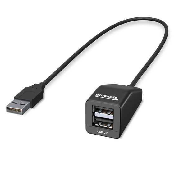 Plugable USB 2.0 2-Port High Speed Ultra Compact Hub Splitter