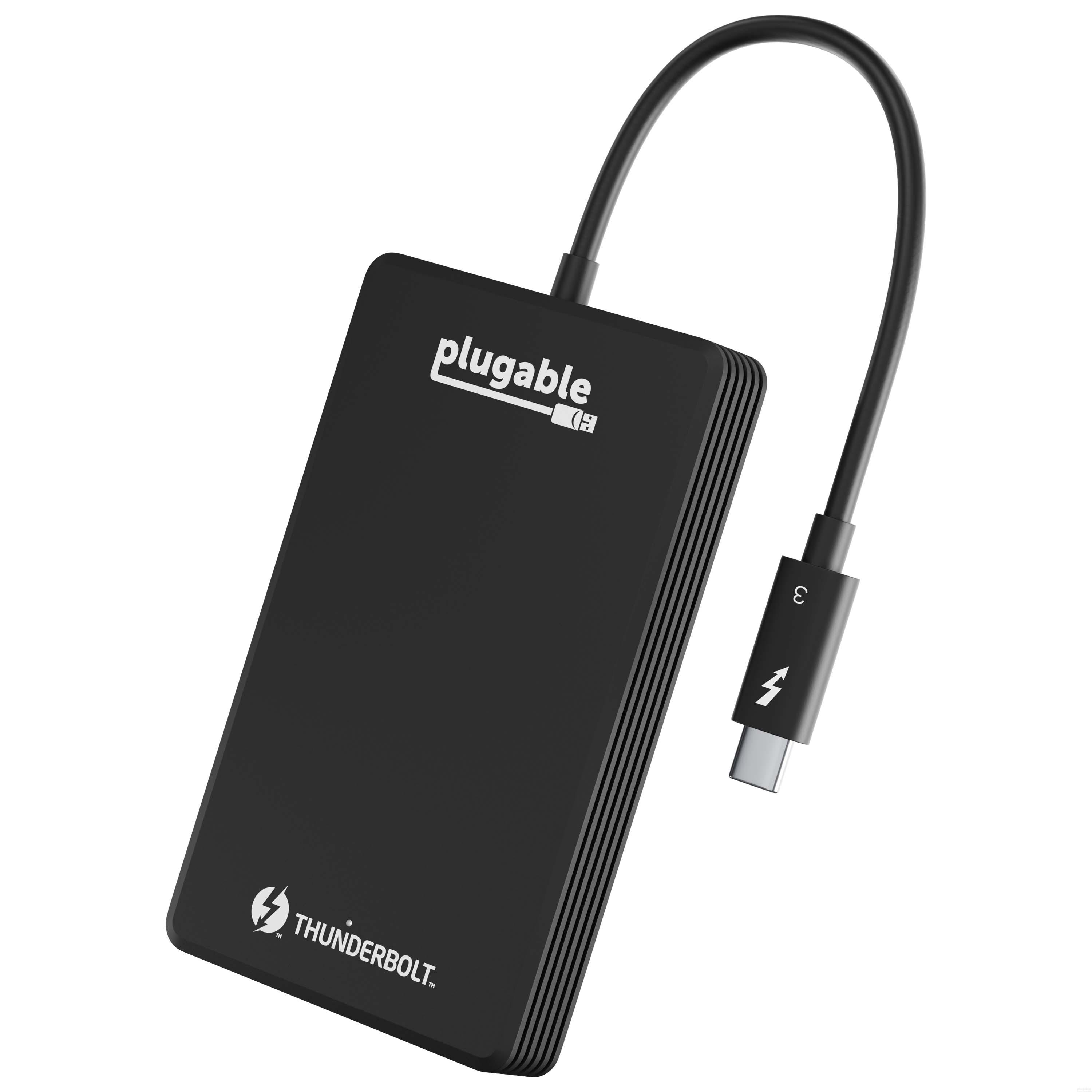 Plugable 2TB Thunderbolt 3 External SSD NVMe Drive (Up to 2400MBs/1800MBs R/W) - image 1 of 9