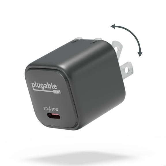 Plugable GaN USB C Charger Block, 30W Portable Charger