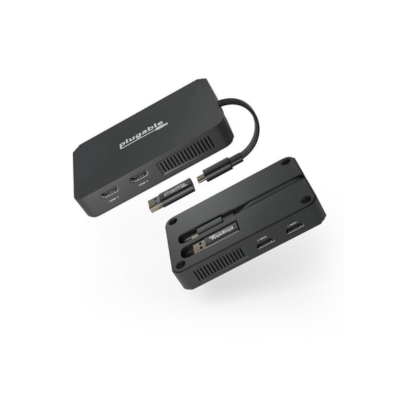 Plugable 4x HDMI Multi Monitor Adapter, USB 3.0 or USB C to HDMI Adapter, Compatible with Windows and Mac, Quad Adapter Supports 1920x1080@60Hz