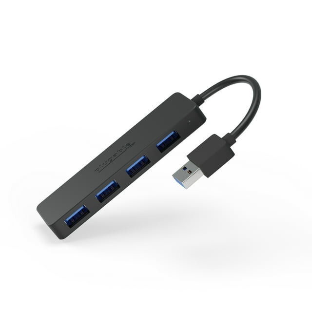Plugable 4 Port USB Hub 3.0, USB Splitter for Laptop, Compatible with Windows, Surface Pro, PC, Chromebook, Linux, Android, Charging Not Supported