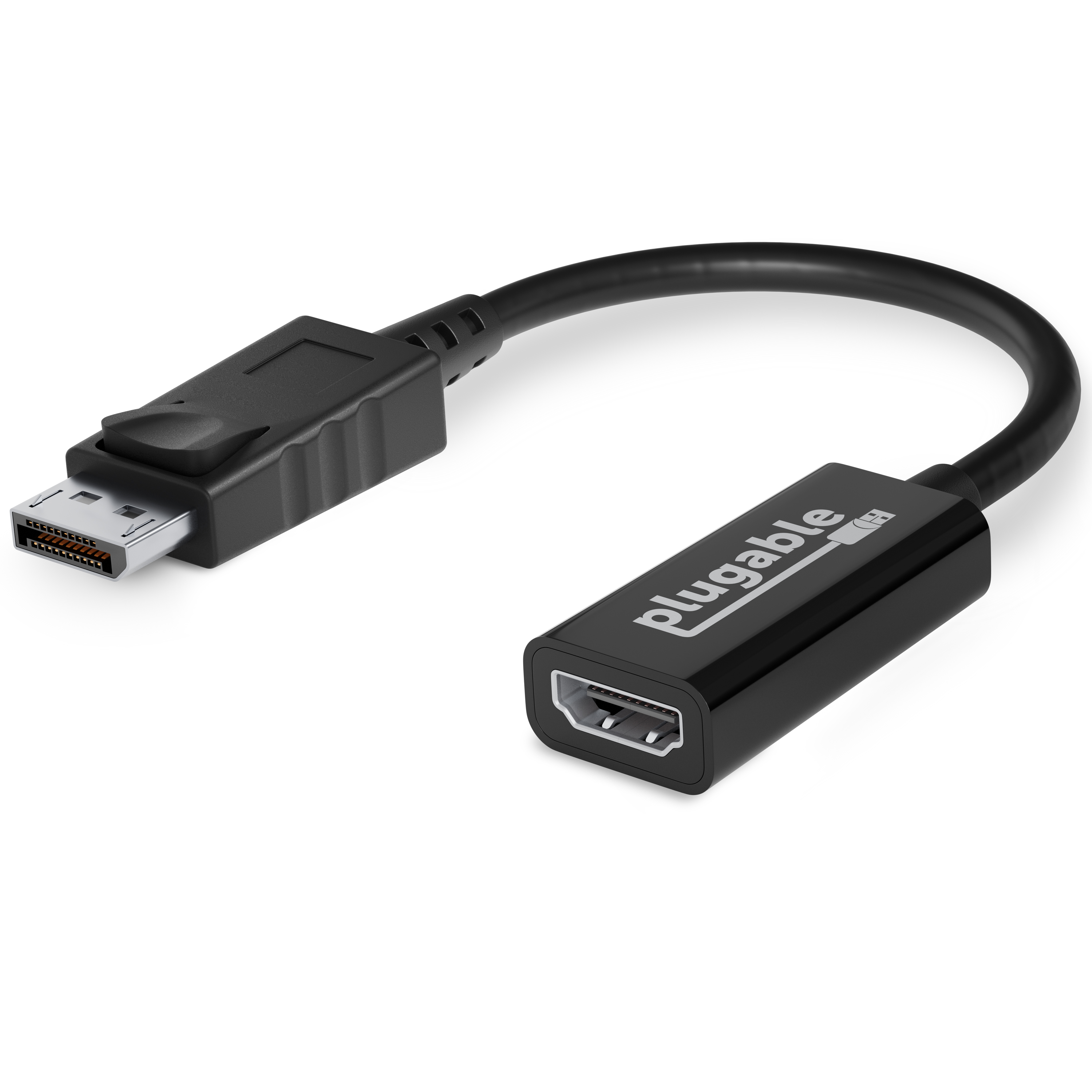 Plugable Active DisplayPort to HDMI Adapter - Connect any DisplayPort-Enabled PC or Tablet to an HDMI Enabled Monitor, TV or Projector for Ultra-HD Video Streaming (HDMI 2.0 up to 4K 3840x2160 @60Hz) - image 1 of 6