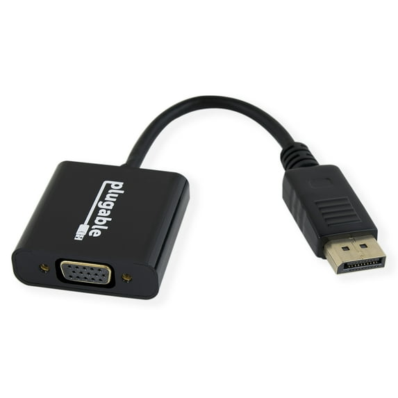 Plugable DisplayPort to VGA Adapter (Supports Windows and Linux Systems and Displays up to 1920x1080, Passive)
