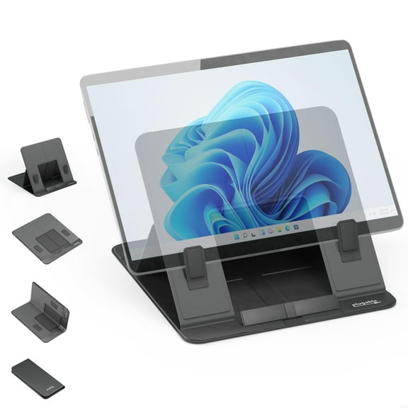 Plugable Drawing Tablet Stand Folio, Portable Foldable Laptop Stand with 4 Adjustable Angles, iPad Holder Stand for Laptop and Tablets Up to 16", iPad Air, iPad Pro, MacBook Pro, Windows (PT-STANDX)