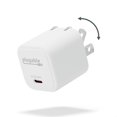 thumbnail image 1 of Plugable GaN USB C Charger Block, 30W Portable Charger, Foldable Prongs, PPS USBC Fast Charger for Phones, Tablets and More (Cable Not Included) - White, 1 of 8