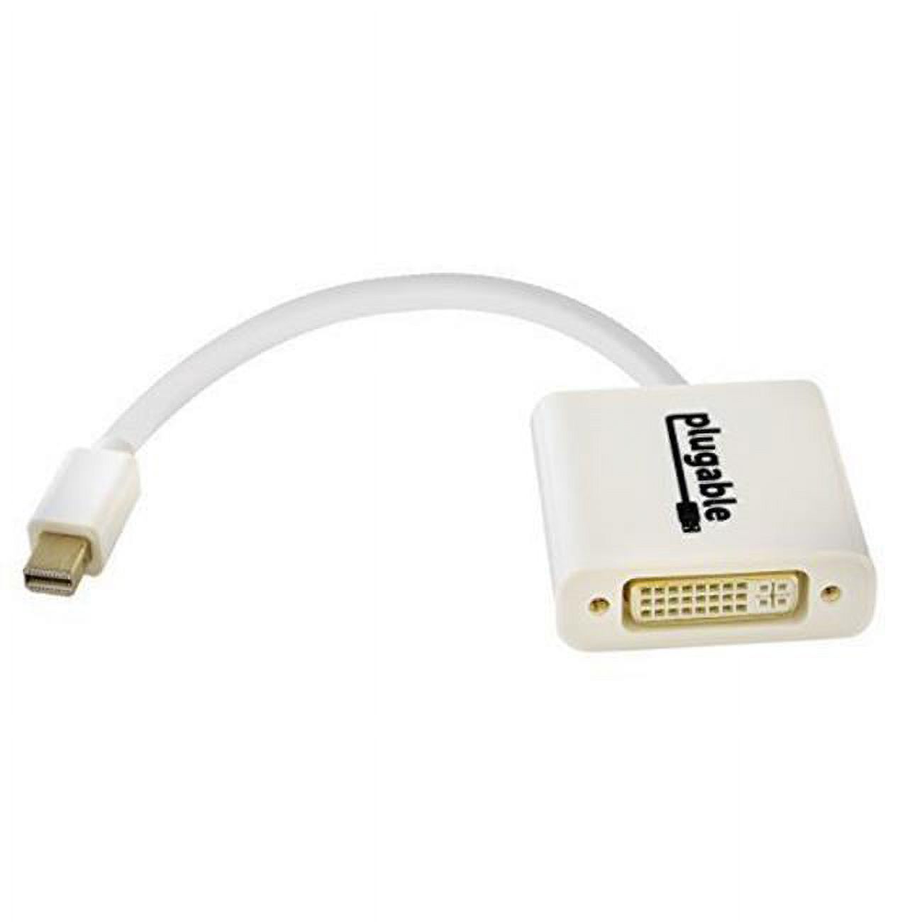 Plugable Mini DisplayPort (Thunderbolt 2) to DVI Adapter (Supports Mac, Windows, Linux Systems and Displays up to 1920x1200@60Hz, Passive). - image 1 of 4