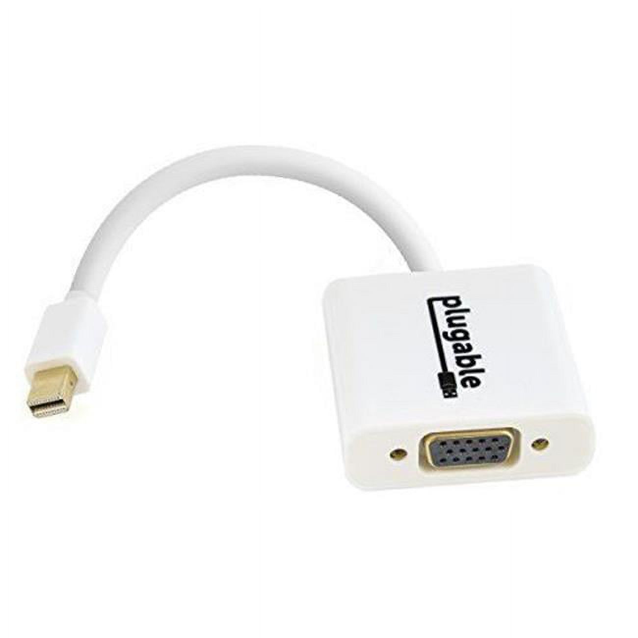 Plugable Mini DisplayPort (Thunderbolt 2) to VGA Adapter (Supports Mac, Windows, Linux Systems and Displays up to 1920x1080, Active) - image 1 of 5