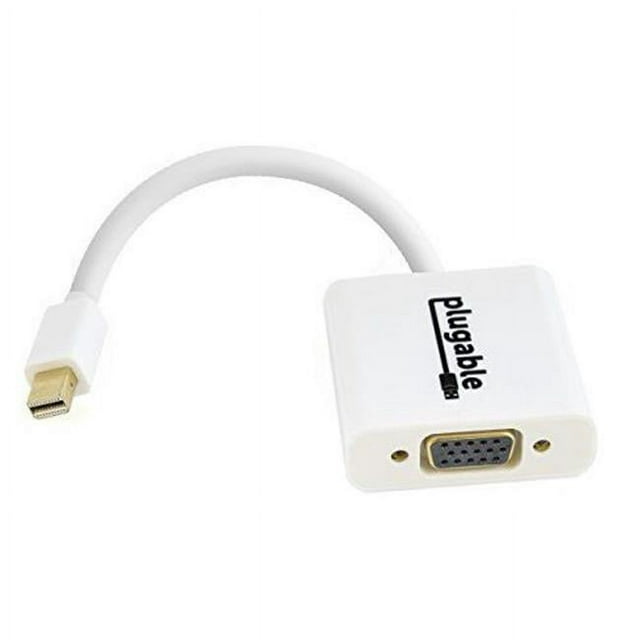 Plugable Mini DisplayPort (Thunderbolt 2) to VGA Adapter (Supports Mac, Windows, Linux Systems and Displays up to 1920x1080, Active)
