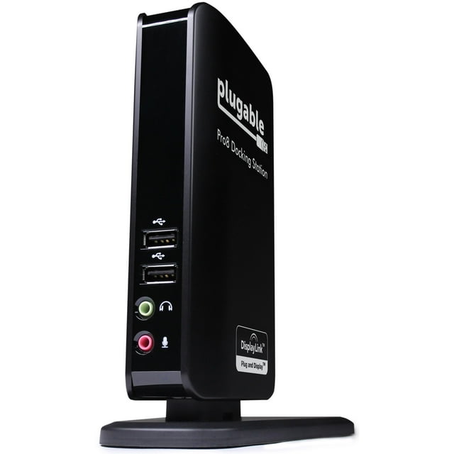 Plugable Pro8 Charging & USB Docking Station for Select Windows Tablets - Simultaneously Charges & Adds Extended Display Output, 3.5mm Audio In/Out, 10/100 Ethernet, and 4 2.0 USB Ports.