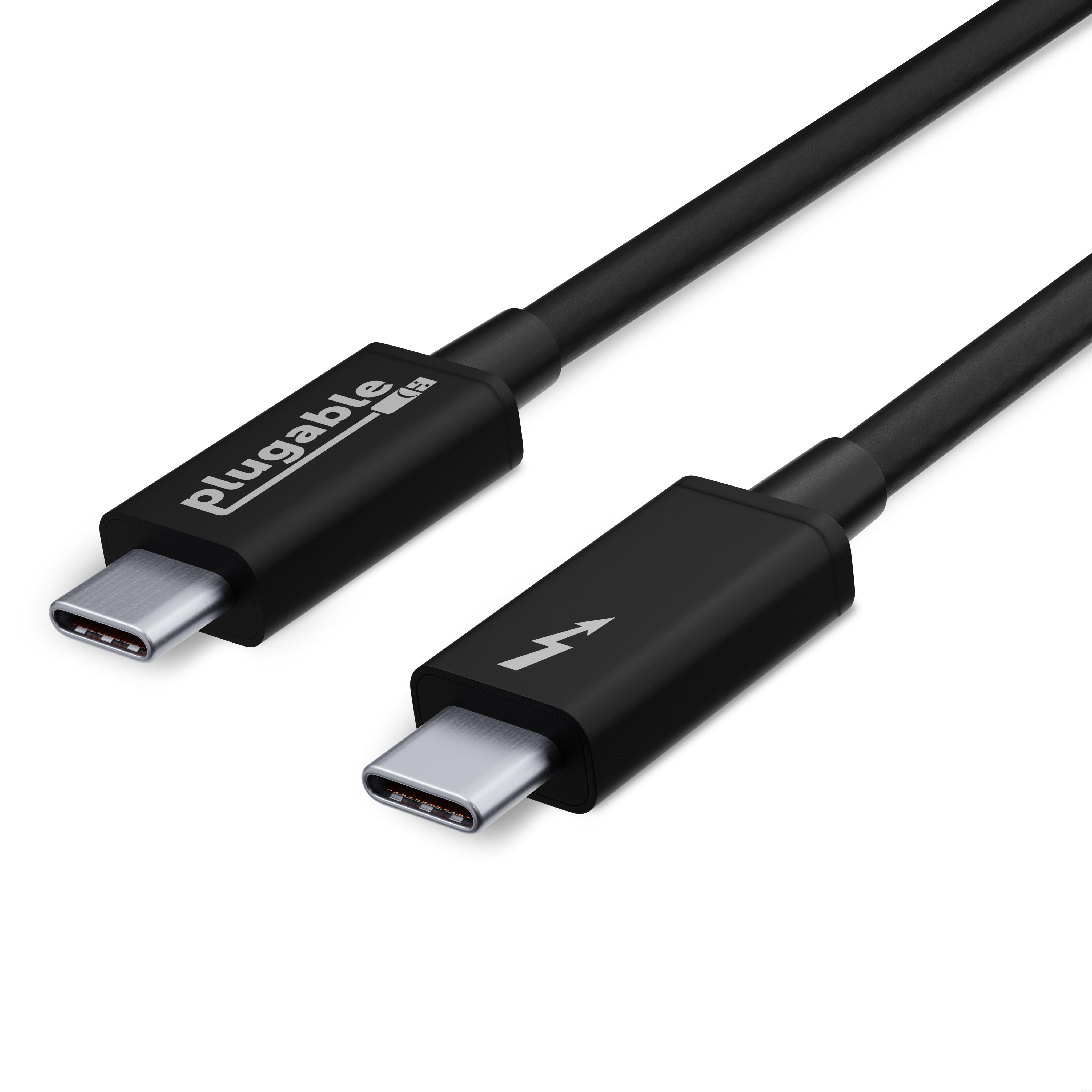 Plugable Thunderbolt 3 Cable 20Gbps Supports 100W (20V, 5A) Charging, 6.6ft / 2m USB C Compatible [Thunderbolt 3 Certified] - Driverless - image 1 of 3
