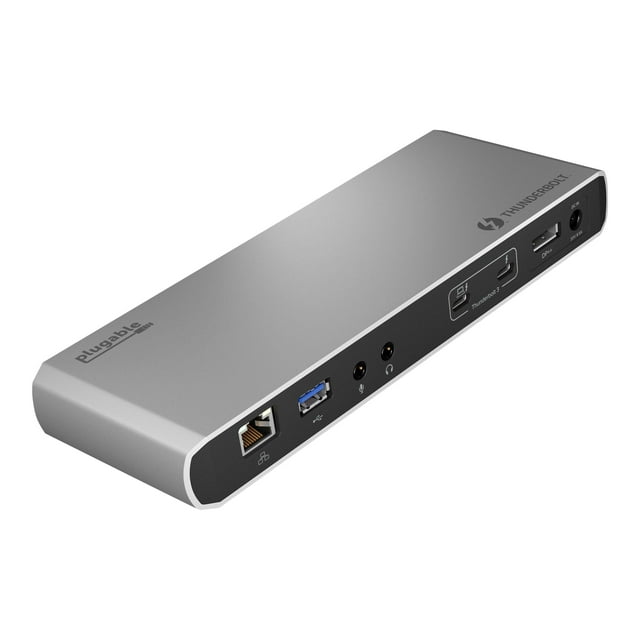 Plugable Thunderbolt 3 Dock Compatible with MacBook Pro and Thunderbolt 3 PCs (4K DisplayPort or HDMI, 1Gb Ethernet, Audio, 3 USB Ports, 85W Charging)