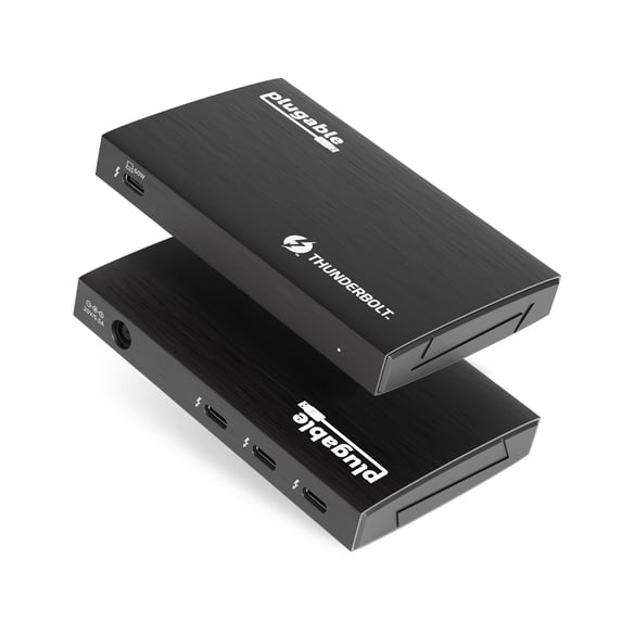 Plugable Thunderbolt 4 Hub, 4-in-1 Pure USB-C Design, Includes USB-C to 4K HDMI Adapter, 60W Laptop Charging, Compatible with Mac and Windows Laptops and USB-C, Thunderbolt 3 or 4, and USB4 devices