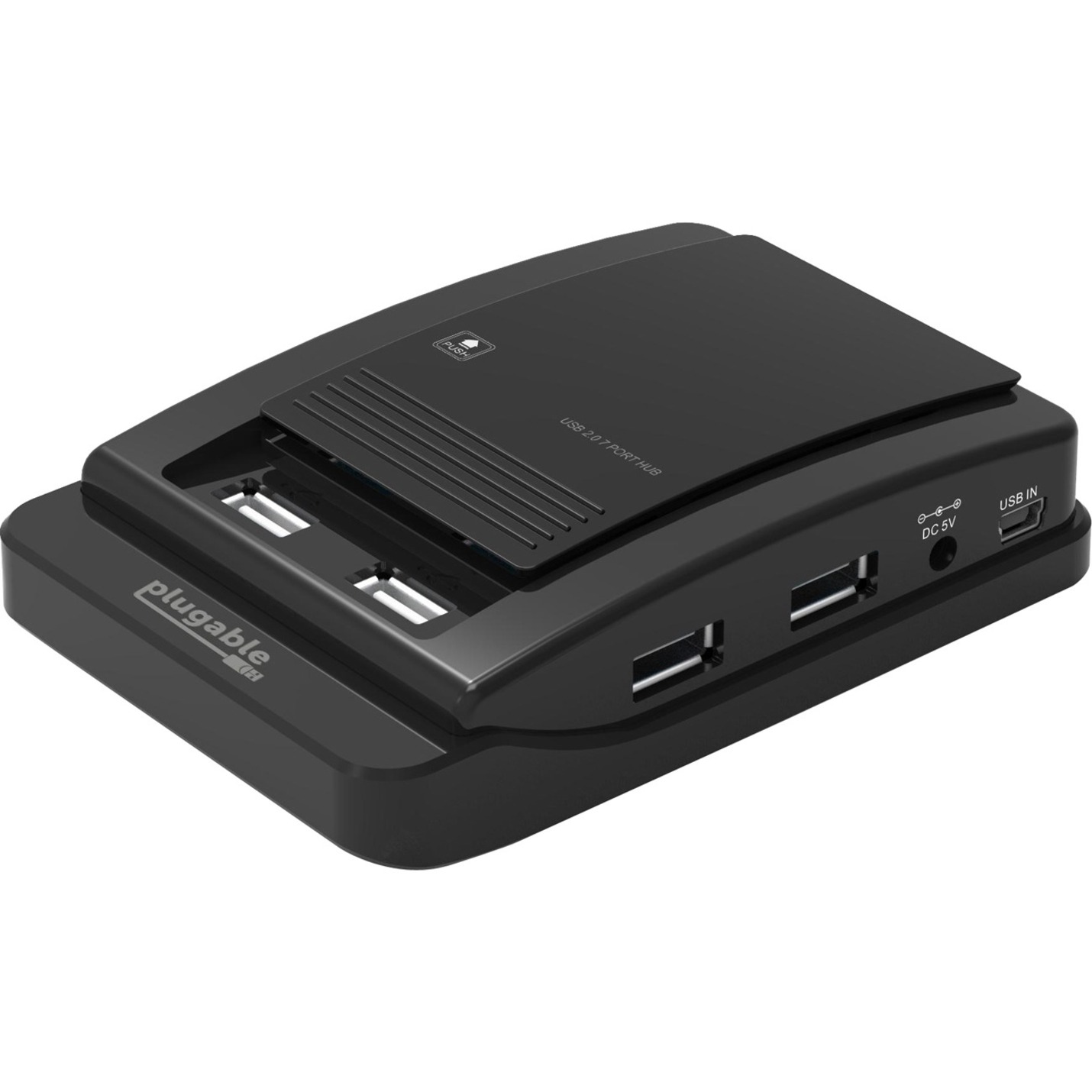 Plugable USB 2.0 7-Port High Speed Hub with 15W Power Adapter - image 1 of 7
