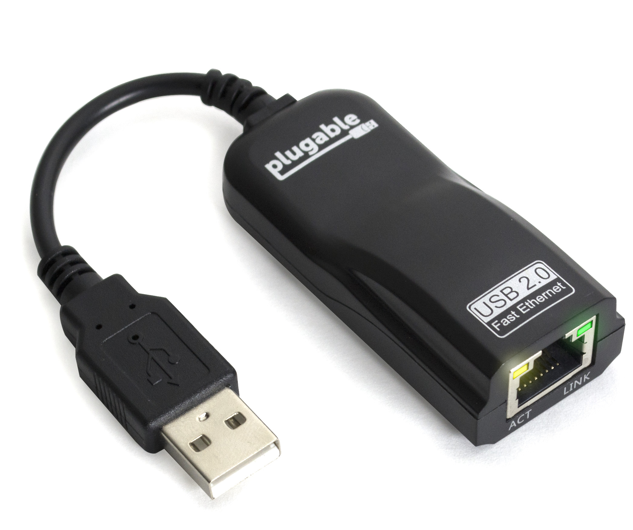 Plugable USB 2.0 to Ethernet Fast 10/100 LAN Wired Network Adapter Compatible with Chromebook, Windows, Linux - image 1 of 6
