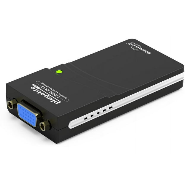 Plugable USB 2.0 to VGA Video Graphics Adapter for Multiple Monitors up to 1920x1080 Supports Windows 10, 8.1, 7, XP, and Mac
