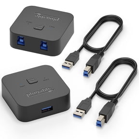Plugable USB 3.0 Sharing Switch for One-Button Swapping of USB Device or Hub Between Two Computers (A/B Switch)