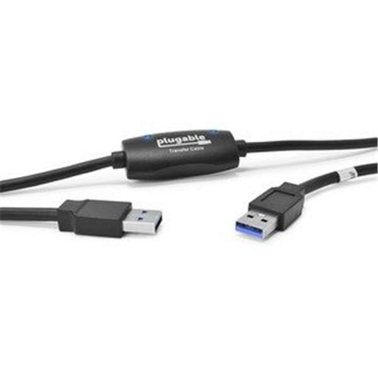 Plugable USB 3.0 Transfer Cable, Unlimited Use, Transfer Data Between 2 Windows PC's, Compatible with Windows 11, 10, 8.1, 8, 7, Vista, XP, Bravura Easy Computer Sync Software Included - image 1 of 5