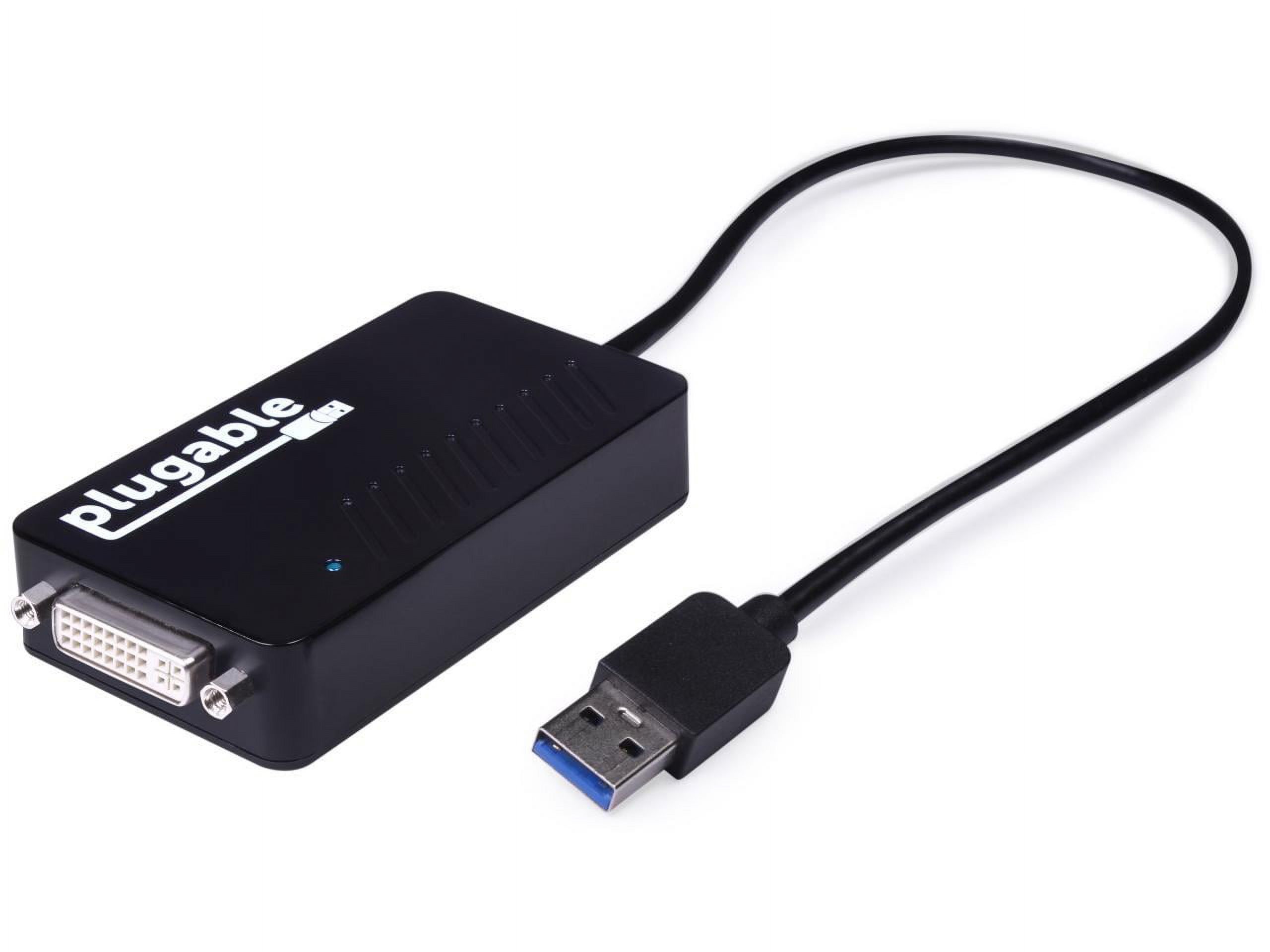 Plugable USB 3.0 to DVI/VGA/HDMI Video Graphics Adapter for Multiple Monitors up to 2048x1152 Supports Windows 11, 10, 8.1, 7, XP, and Mac 10.14+ - image 1 of 8