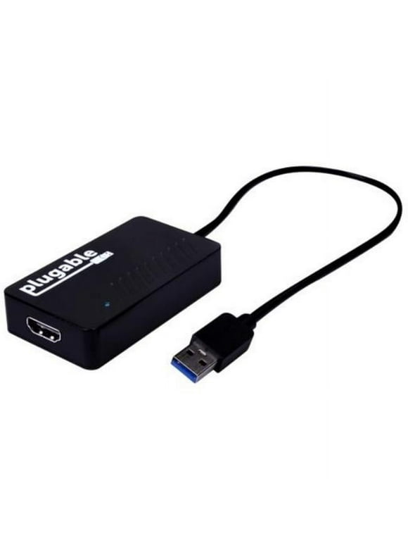 Plugable USB 3.0 to HDMI 4K UHD Video Graphics Adapter for Multiple Monitors up to 3840x2160 Supports Windows 11, 10, 8.1, 7
