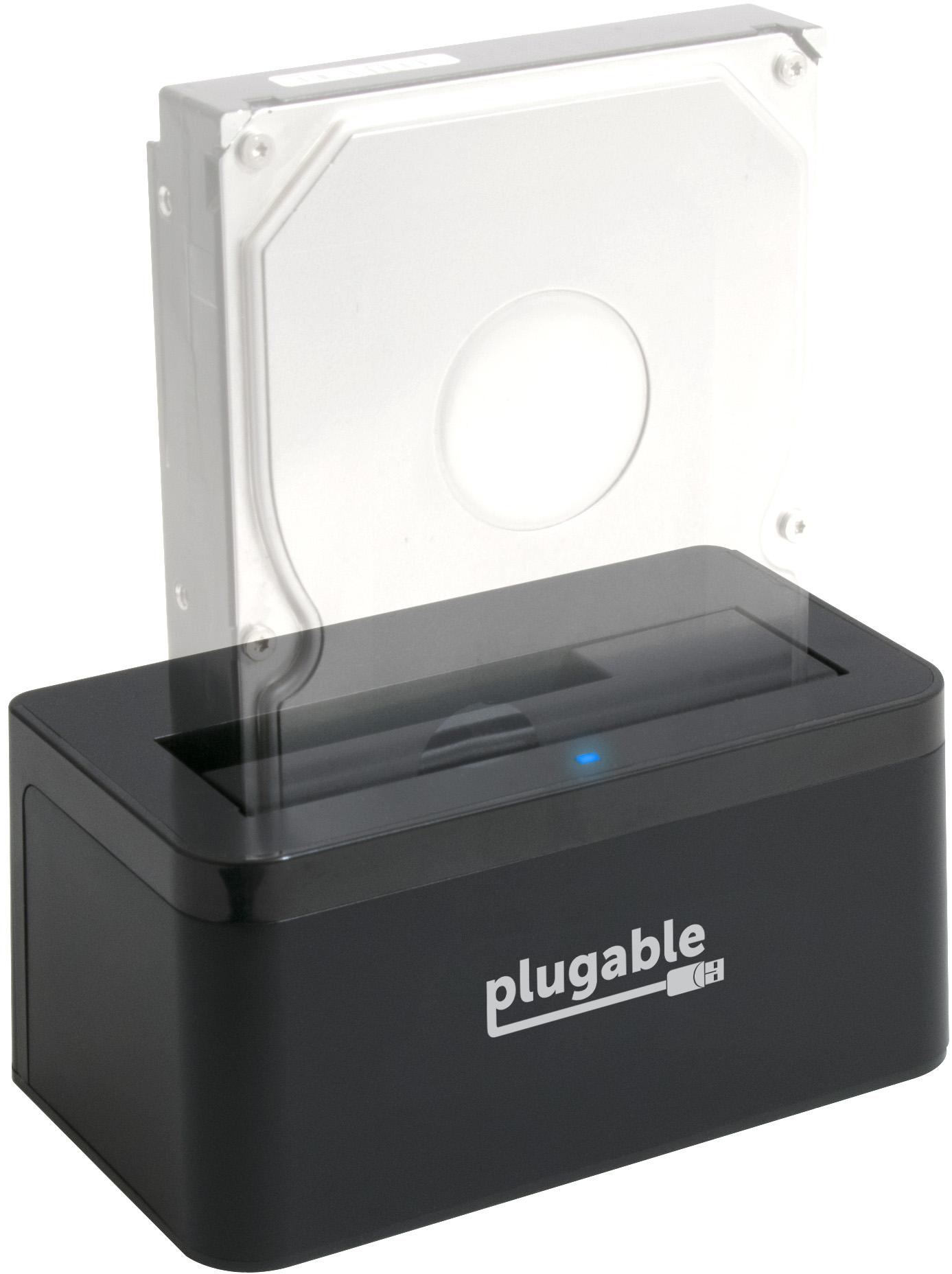Plugable USB 3.1 Gen 2 10Gbps SATA Upright Hard Drive Dock and SSD Dock (includes both USB-C and USB 3.0 cables, supports 10TB+ drives) - image 1 of 6