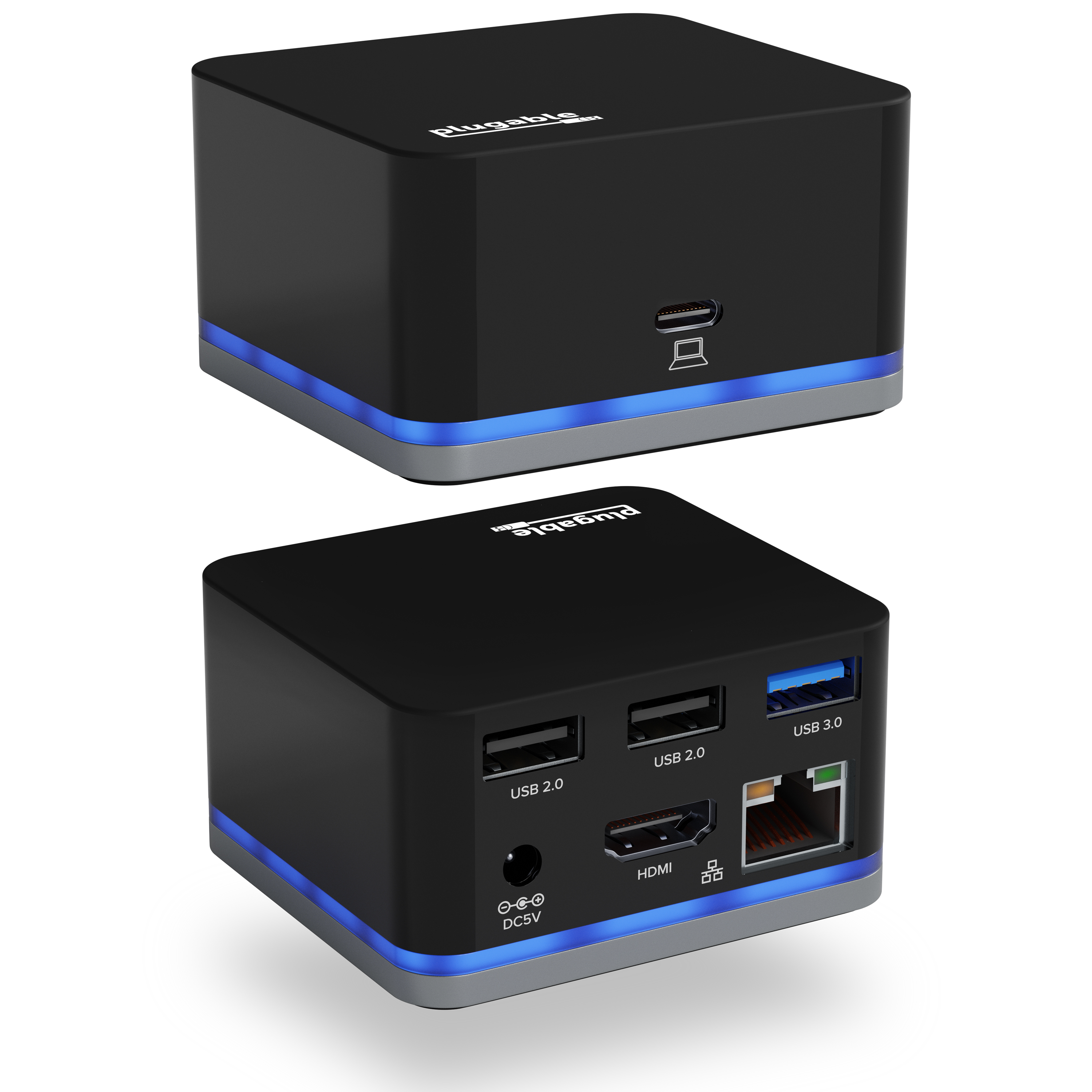 Plugable USB C Cube - Mini Docking Station, Compatible with Thunderbolt 3 Ports and Specific USB-C Systems (No Host Charging, Connect 1x HDMI up to 4K @30Hz Monitor, Ethernet, 3x USB Ports) - image 1 of 7