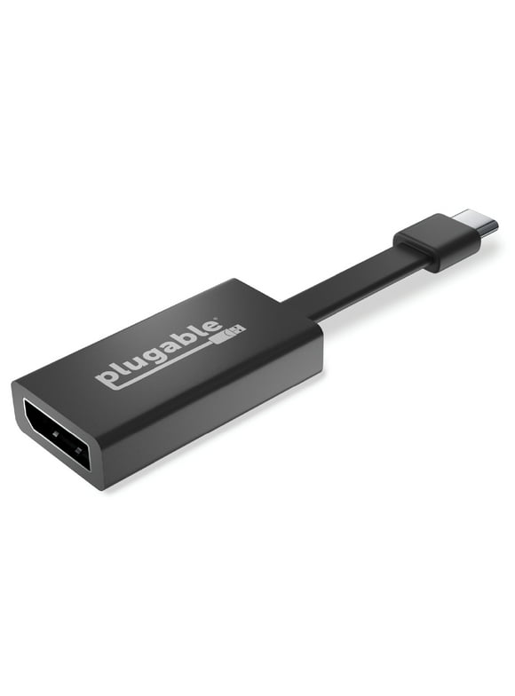 Plugable USB C to DisplayPort Adapter 4K 60Hz, Thunderbolt 3 to DisplayPort Adapter Compatible with MacBook Pro, Windows, Chromebooks, iPad Pro, Dell XPS, and more