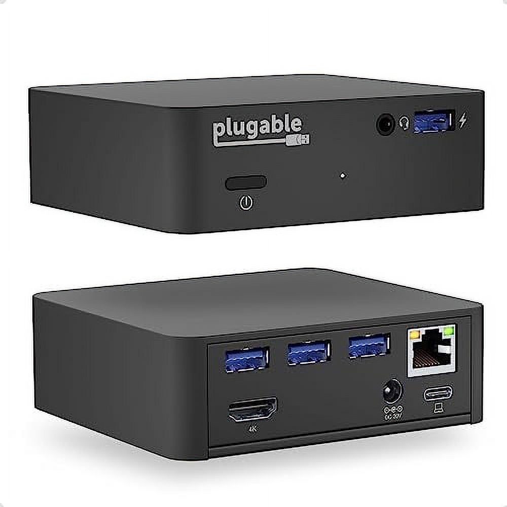 Plugable USB C Dock VESA Mount Compact with 85W Charging Thunderbolt 4/