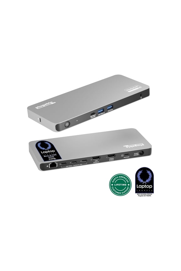 USB C Docking Station 5 Monitors, 140W DisplayLink Dock Connects up to Five 4K Displays for MacBook Windows Thunderbolt 4 Laptops