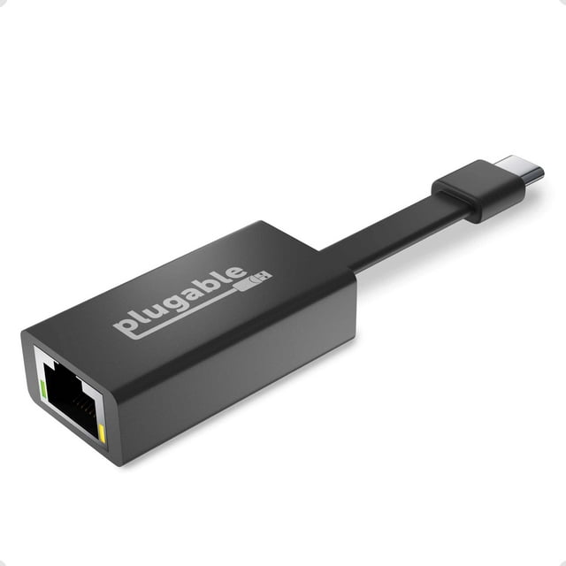 Plugable USB C to Ethernet Adapter, Driverless Fast and Reliable Gigabit Speed, Thunderbolt 3 to Ethernet Adapter Compatible with Macbook Pro, Windows, macOS, iPhone 15, and ChromeOS