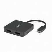 Plugable USB C to Dual HDMI Adapter, 4K HDMI Ports, for Windows and Chromebook, Driverless