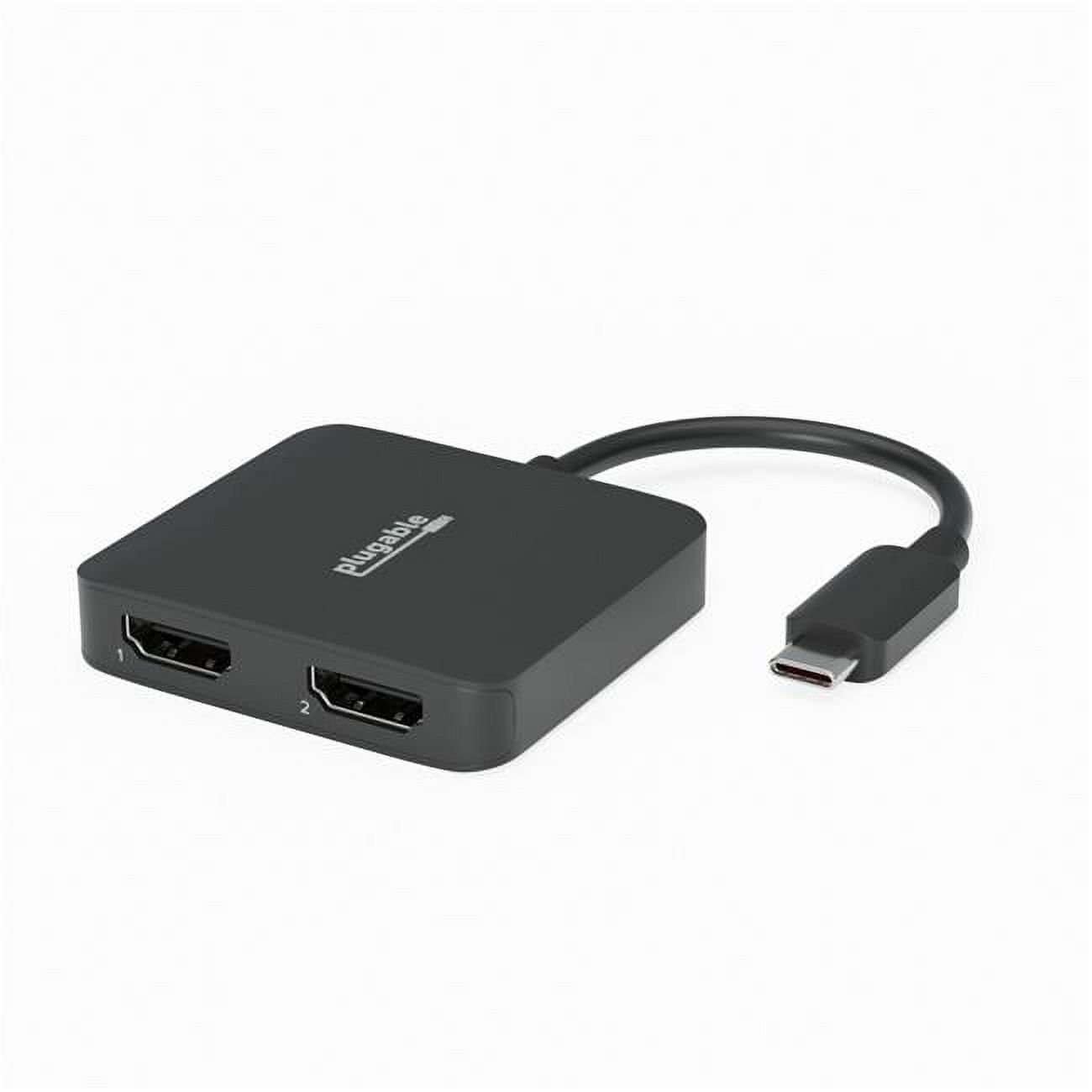 Plugable USB C to Dual HDMI Adapter, 4K HDMI Ports, for Windows and Chromebook, Driverless - image 1 of 9